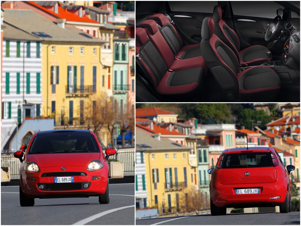 FIAT Punto 2012 — exterior and interior, photo collage