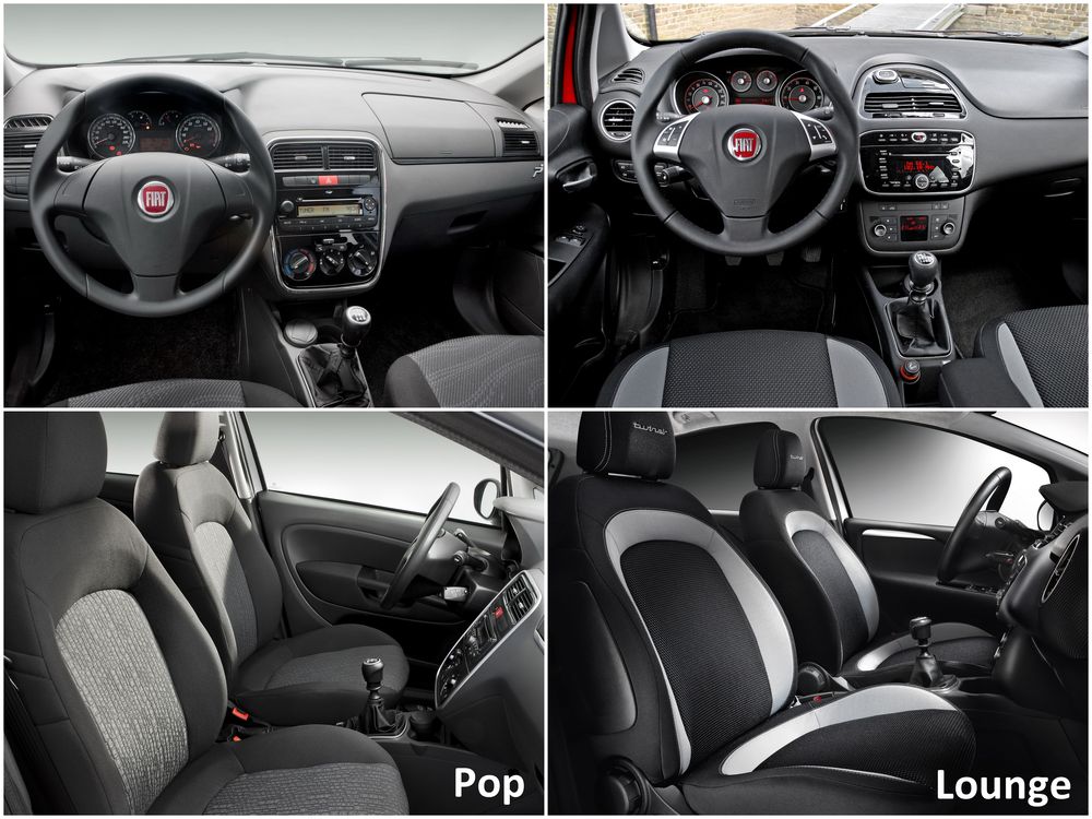 FIAT Punto 2012 - Pop and Lounge trim levels, comparison photo